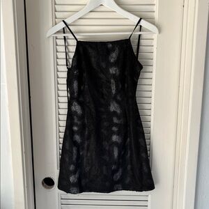 Snake print mini dress